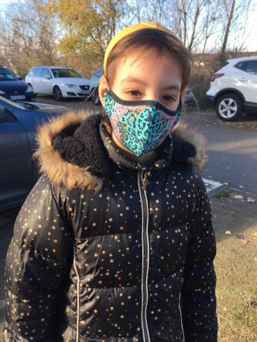 Mascarillas infantiles cortesía de Mydnadesign