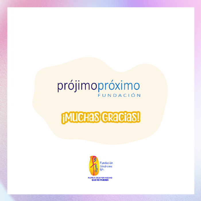 Agradecimiento a la Fundación Prójimo Próximo por las becas otorgadas a nuestra fundación.