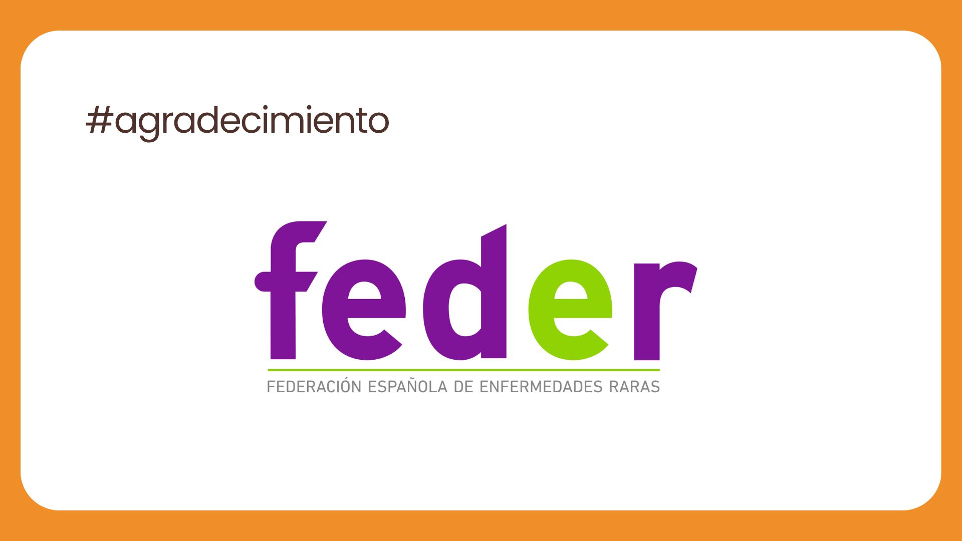 Agradecimiento a FEDER por su apoyo