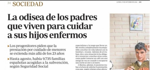 Marina la mamá de Lucía entrevistada en el periódico ABC