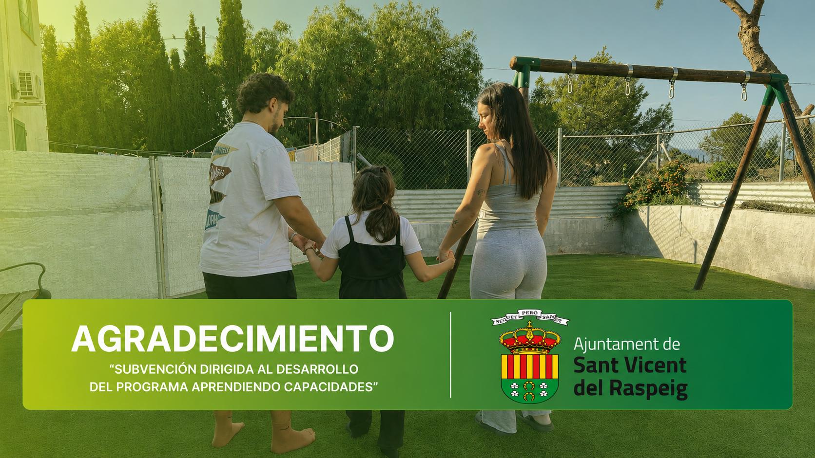 La Fundación recibe subvención del Ayuntamiento de San Vicente para el desarrollo del Programa Aprendiendo Capacidades